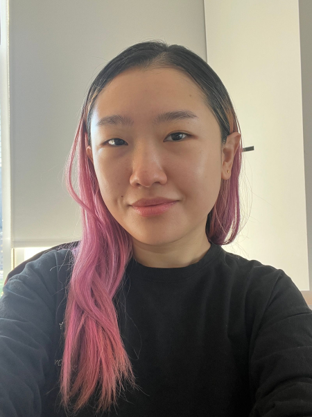 A selfie of Allure commerce editor Sarah Han before applying the Glow Recipe Watermelon Glow Niacinamide Hue Drop in Sun...