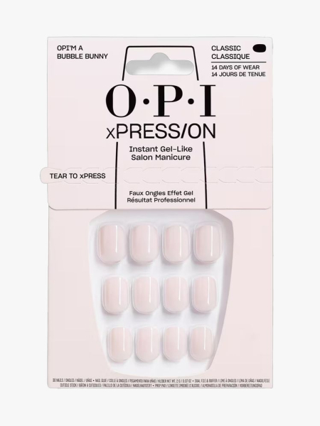 OPI Press-On Nails in branded component on a light gray background